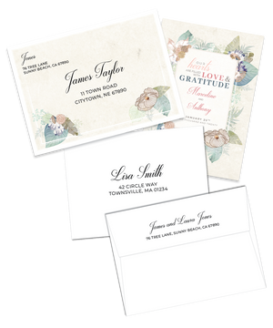 Open image in slideshow, Wedding Thank You: Formal Exotic Floral

